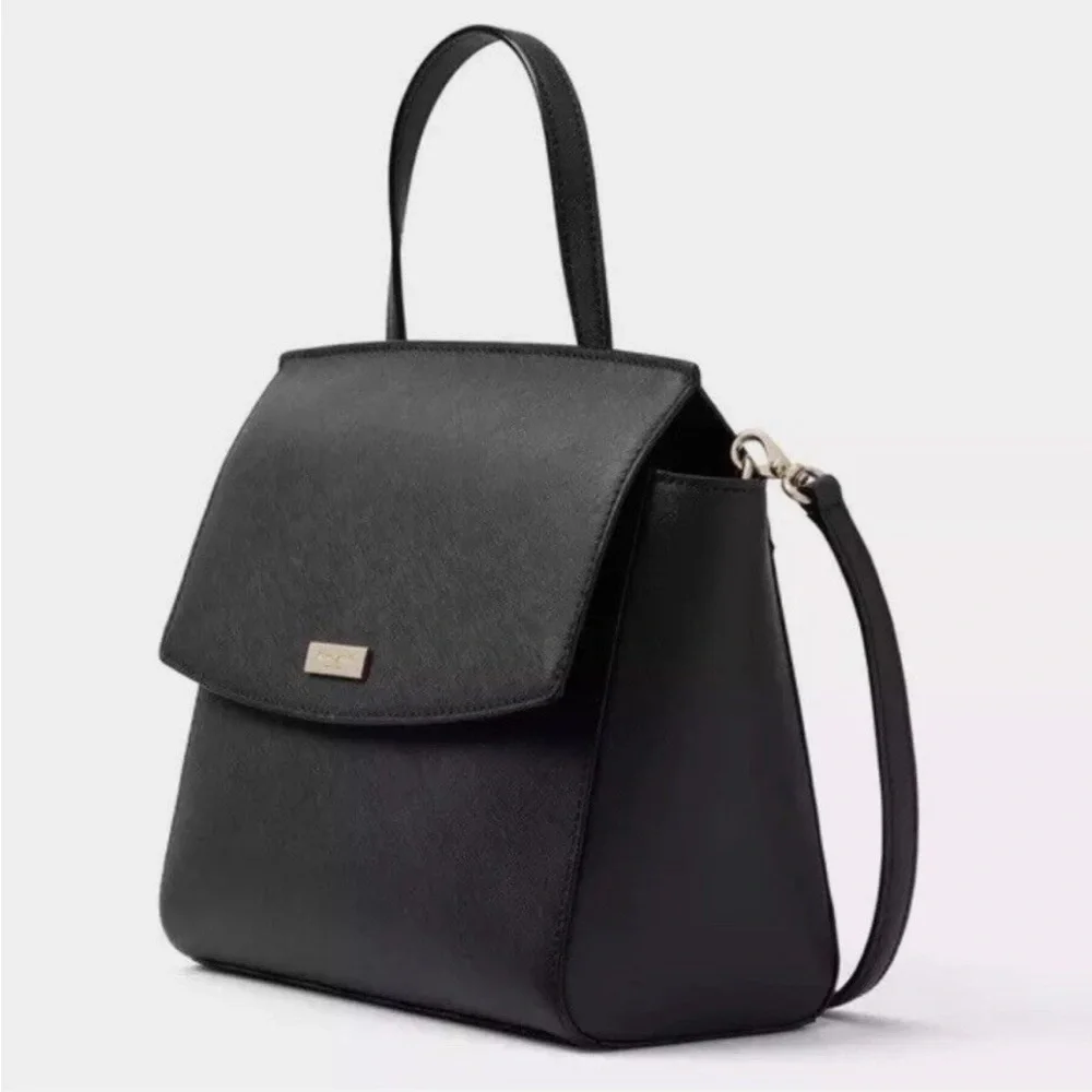 Kate Spade Laurel Way Mini Alisanne Crossbody Bag Black Saffiano Leather